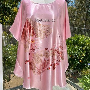 Women Plus Size Bat Wings Kaftan Lounge Dress